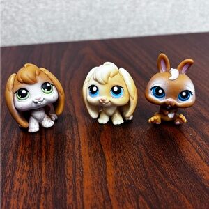 Littlest Pet Shop Bunny Rabbit Lot Vintage #3 #75 #265